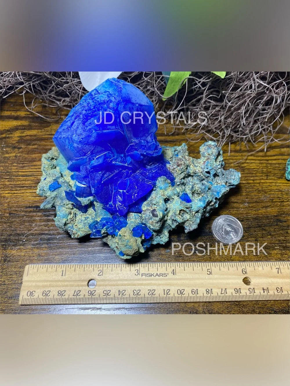 Blue Chalcanthite On Matrix